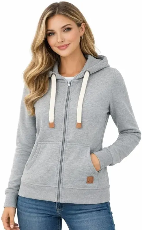 Blu Apparel Womens Zip Hoodies Extra Warm women's - Image 2