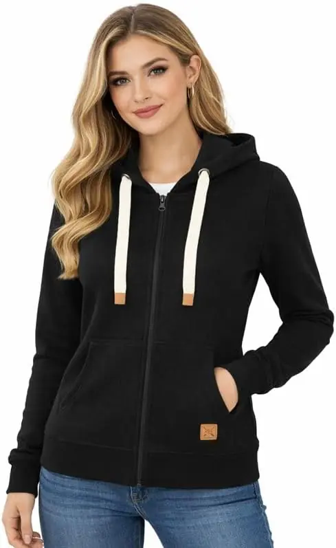 Blu Apparel Womens Zip Hoodies Extra Warm women's - Image 3