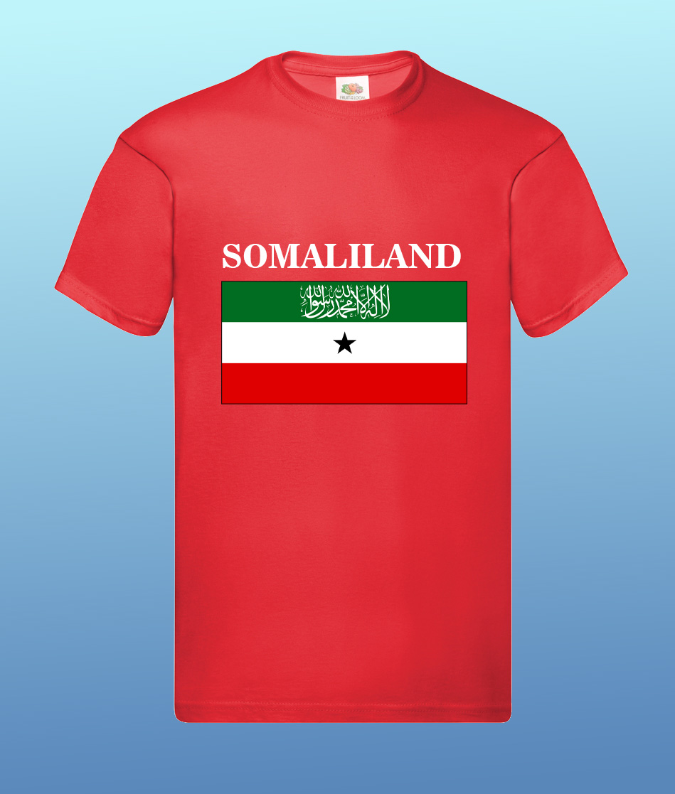 Red t-shirt for Somaliland